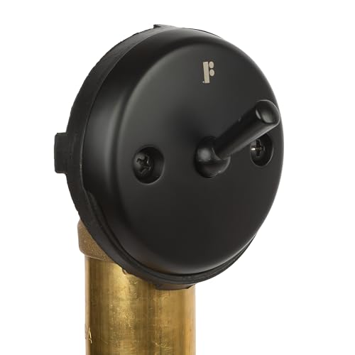 Fine Fixtures Bathtub Shower Drain - 20 Gauge Brass Tubing, Trip Lever Overflow Assembly Tub Drain Kit - Matte Black by Fine Fixtures - Used condition - Image 9