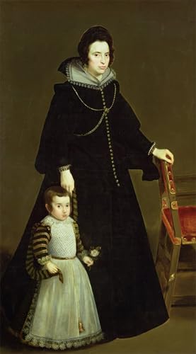 Pintura mural en lienzo de Diego Velázquez: cuadro decorativo vintage de 60x90cm