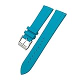 VFEBTSD Cinturino for orologio in fluorogomma naturale morbido e impermeabile da 19 mm, 20, 21, 22, compatibile con IWC Big Pilot's, Tissot Seiko(Blue,19MM_ROSE BUCKLE)