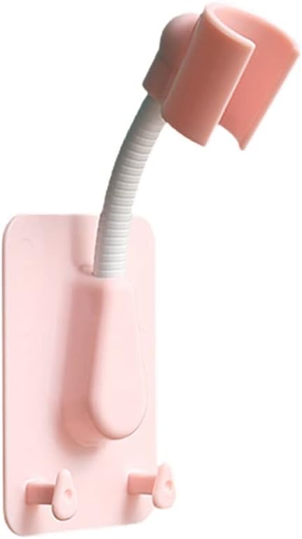 360° Shower Stand Adjustable Self Adhesive Wall Mount With 2 Hook Brackets Universal For SPA Bathroom