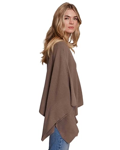 Image of CLAUDIA NICHOLE Womens 100% Cashmere Dress Topper - Cashmere Poncho Wrap