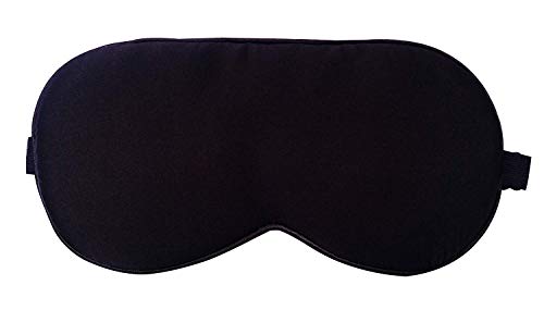 Image of Adjustable 100% Super Soft Cotton Eye Mask for Sleeping | Ultra Smooth Lightweight Sleep Mask | Breathable Blindfold for Men & Women | Travel, Meditation & Night Sleep | Black