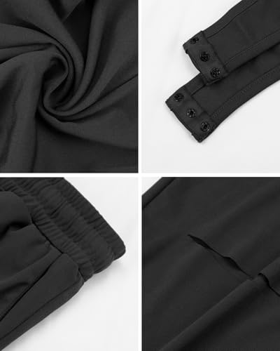 Ensemble femmes elegant deux pieces d'ete avec haut ajustee et pantalon a poches - 5