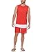 Calvin Klein Men's Standard Light Weight Quick Dry Sleeveless 40+ UPF Protection Active Top, Red, Large