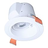 HALO RLS6159FS1EWHDMR Canless LED Module Selectable 2700K, 3000K, 3500K, 4000K, 5000K CCT RL Slope Ceiling Direct Mount 6 inch White
