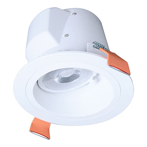 HALO RLS 6 in Adjustable Canless LED Recessed Light Dimmable Sloped Ceiling Downlight with...