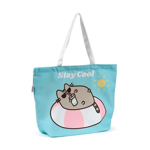 Pusheen the Cat Summer Beach Bag - Beach Essentials - Summer Beach Bag - Beach Tote Bag - Shoulder Bag - Hobo Bucket Bag - Summer Essentials - Handbag - Holiday Bags For Women, Multicolour2