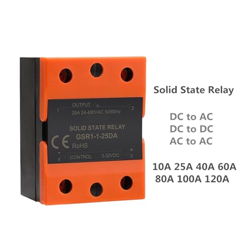 Relé de estado sólido GSR1-1 25A de control DC a AC para la gestión eficiente en automatización 5