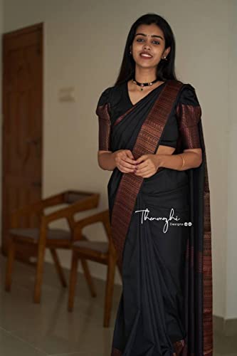 Image of Flosive Women's Present Banarasi Soft Lichi Silk Saree Beautiful Jacquard Rich Pallu Design Work Zari Woven Kanjivaram Silk Style Saree Induja Copper With Soft Lichi Silk Blouse Piece