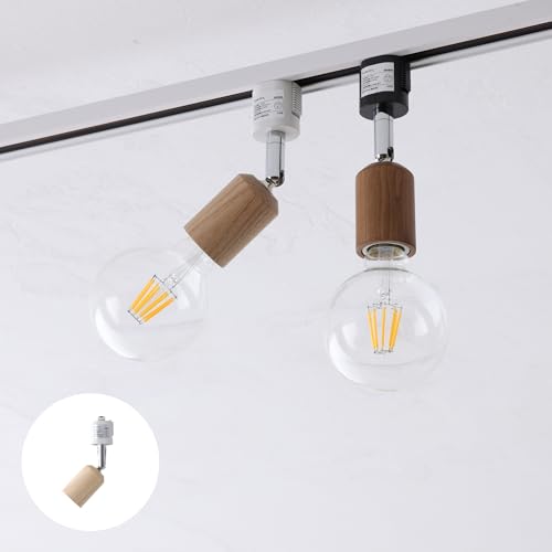 VENTOTA スポットライト ダクトレール用 電球なし レールライト レール照明 北欧 照射角度調節可能 ダクトレール用照明器具 ライティングレール リビング 廊下 寝室 インテリア spt-akarto-s (ナチュラル1個)
