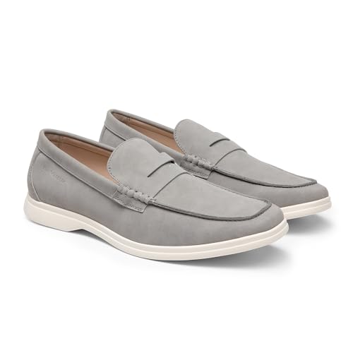 Bruno Marc Men's Casual Dress Loafers Classic Slip-on Formal Shoes,Size 8,Grey,SBLS2411M