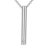 Metalltyp: Edelstahl. Anhängergröße: 4,5 cm × 0,6 cm. Halskette: 50cm.