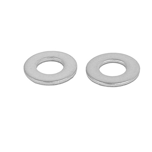 Sourcingmap M4 304 Stainless Steel Flat Washers Spacers Fastener DIN125 100PCS, Silver Tone - Image 2