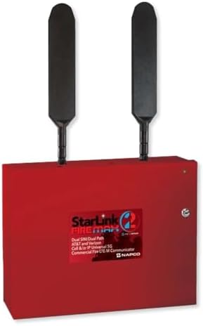 Napco SLE-MAX2-CFBPS StarLink MAX 2 Dual SIM/Dual Path Universal 5G Commercial Fire Alarm Communicator, Metal Enclosure