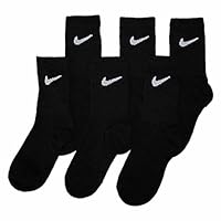 NIKE Boys Kids Un0030 Short 6 Pairs Eu 27-35 SOCKS, Black
