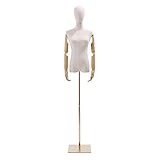 Ajustable en altura: La altura de maniquí vestido se puede ajustar desde 130-195cm, grande para la camiseta, así como suéter, mangas largas de la tarde, este maniquí es perfecto para usted.forma del vestido de las mujeres mannequin totalmente realista de su cuerpo pantalla.