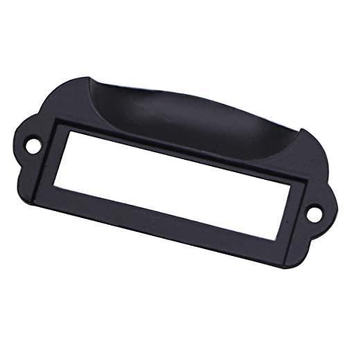 Lepohome 20 Pieces 82X40Mm Black Card Holder Drawer Pull/Label Frames Card/Tag Pull/Cabinet Frame Handle/File Name Card Holder For Office Furniture Cupboard Cabinet Drawer Box Case Hardware #TOP2