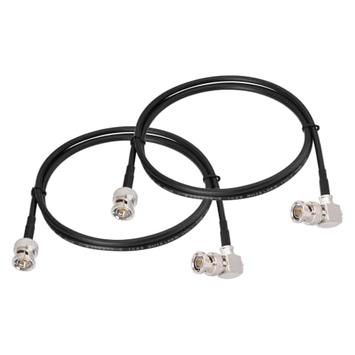 Image of Superbat 3G /6G SDI Cable 3ft Short Right Angle BNC Male to BNC Male Video Cable Thin Belden 1855A 75 Ohm for HD Camera CCTV Monitor Video Switcher SDI Splitter 2-Pack