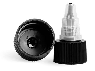 20/410 Dispensing Caps, Black/Natural Twist Top Caps