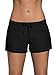 Produktbild Dolamen Damen Badeshorts Bikinihose Shorts Trunks Badeanzug Bauchweg Badekleid mit verstellbarem Tunnelzug Mini Bikini Slip Beachwear, Boyleg Stil (Large, Schwarz)