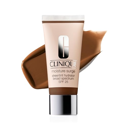 Clinique Moisture Surge Sheertint Hydrator Broad Spectrum SPF 25 | Tinted Moisturizer With SPF, Hyaluronic Acid + Aloe Water | Sheer Coverage, Natural Finish Skin Tint, Very Deep, 1.4 Fl Oz