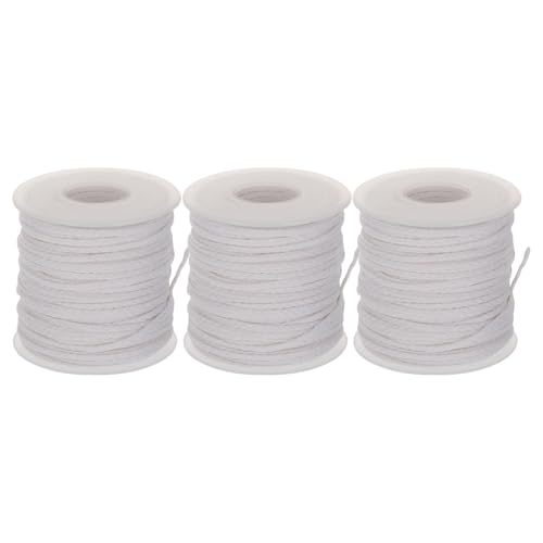 3 rollos de mechas trenzadas de algodón para velas