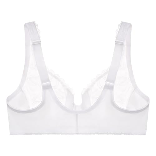 Image of Glamorise Womens Wonderwire Lace Front-Closure Underwire #9245