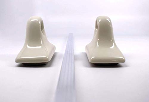 Squarefeet Depot 24" Towel Bar Almond Glazed Ceramic Tub Shower Bath Accessories Wall Bath (Thinset Or Adhesive Mount, No Need For Hardware) #TOP2