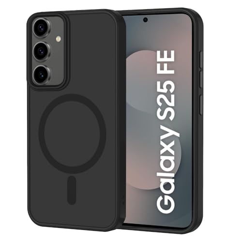 Image of SIZUKA Samsung S25 FE Magsafe Hard Back Case | Matte Design & 360 Protection | Military-Grade Samsung S25 FE Cover | Strong Magnet Back - Black