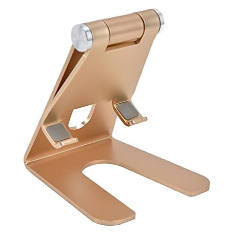 EJIOWNQQL Aluminum Alloy Cell Phone Stand Adjustable Anti Slip Phone Holder Rack for Tablet Mobile Phone Cover