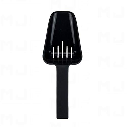 18oz cocktail bar slotted plastic ice scoop-black