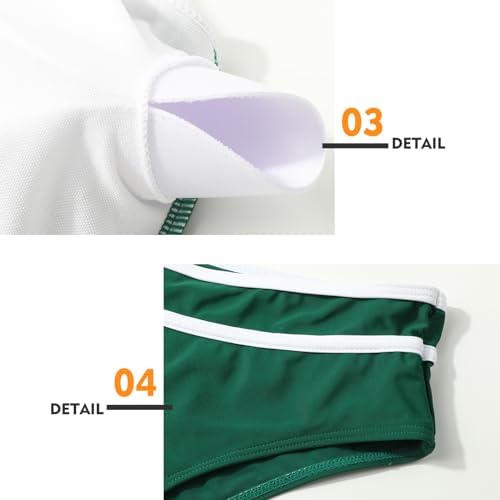 Women's Bikini Sets Bikini Tops High Waisted Bottom Tummy Control Bathing Suits Cut Out Ladies Swimsuit Suits Padded Beachwear