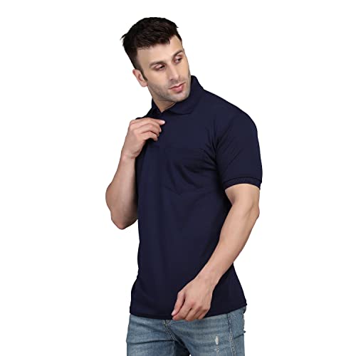 INKKR Men's Combo Polo Neck Cotton Blend Solid T-Shirt (Pack of 2)