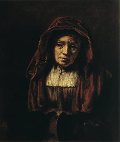 Portrait Rembrandt vieille femme pour créer une ambiance galerie d'art dans votre salon