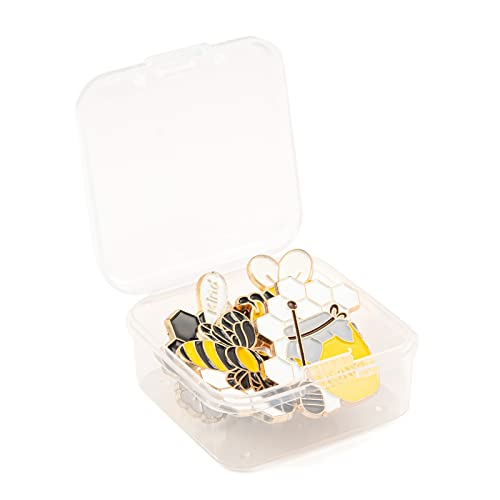 Image of Ornaland 4 Pcs Honey Bee Brooches Enamel Cartoon Insect Bee Pin Lapel for Women Clothing Bags Backpacks Jackets Hat