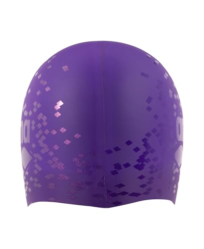 Arena Gorro de natación Unisex de Silicona Brillante para Mujeres y Hombres, Entrenamiento intensivo, Duradero, Suave, elástico, Ciruela/Violeta - imagen 6