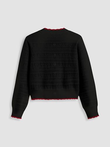 Image of CIDER Cardigan Sweaters for Women Trendy Cute Sweaters Long Sleeve Crew Neck Heart Print Cardigans Spring Fall Outfits