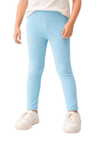 Image of Amazon Brand - Symbol Girl's Cotton Ribbed Stretchable Leggings | Ankle Length | Aged 2-14 Years
