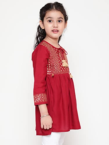 Image of NIYA Girls Party Embellished Embroidered Festive Casual TOP