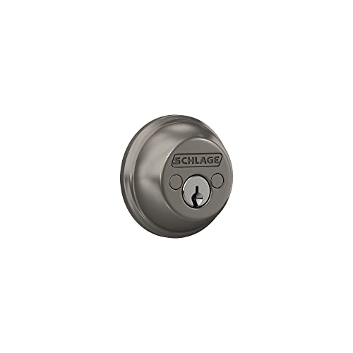 Image of SCHLAGE B62N619 Deadbolt, Keyed 2 Sides, Satin Nickel