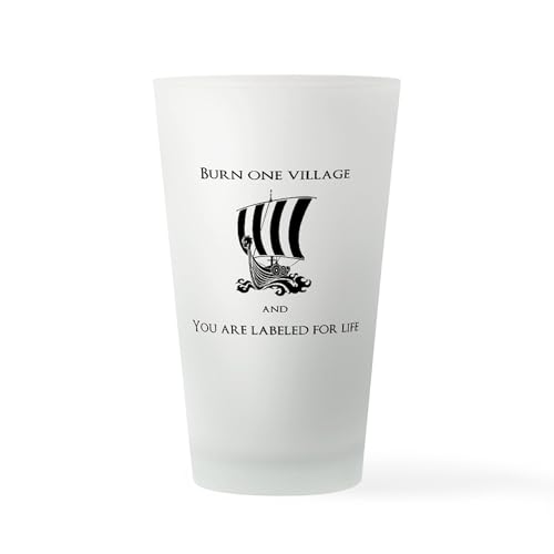 CafePress Viking Burn One Village Pint Glass, 16 oz. Drinking Glass
