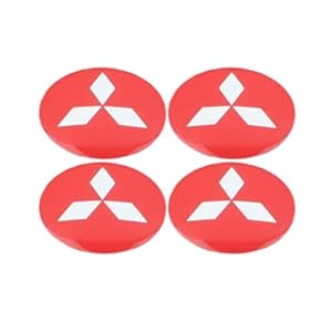 WSADRFXS Czerwone Nakładki na Śruby Mitsubishi 4 szt.