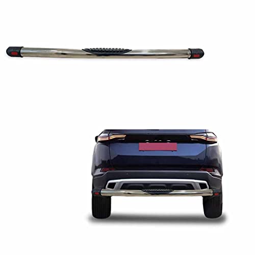 Image of Stainless Steel High Gloss Safety Rear Bumper Protector for Tata New Safari