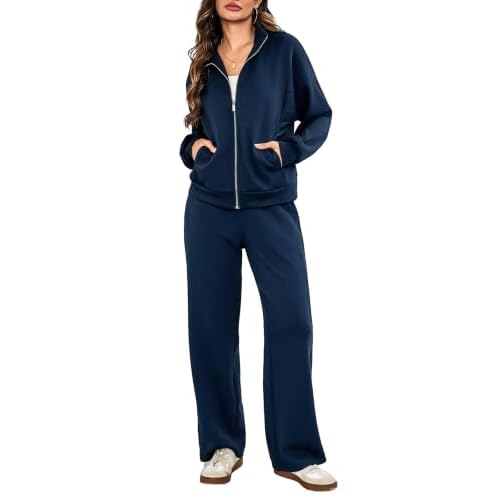 Totatuit Womens 2 pieces Sweatsuit Sets Zip Up Tracksuit Lounge Outfits