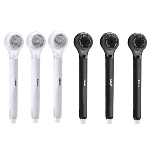 6 rodillos de cinta correctora de 6 m x 5 mm para manualidades, tarjetas, álbumes de recortes, cintas blancas recargables, total de 36 m, lápices de cinta creativa