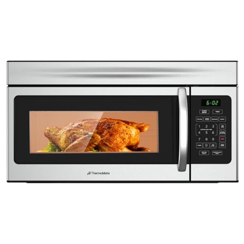 Image of 30" Over the Range Microwave Oven, ThermoMate 1.7 Cu. Ft. Capacity Microwave Over the Stove with One Touch, 1000 Cooking Watts, 300 CFM, 10 Power Levels, LED Lighting, Stainless Steel