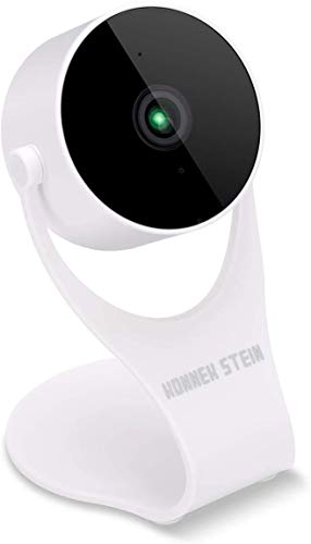Konnek Stein Security Cameras 1080p HD Indoor Wireless Smart Home Camera Detection with Night Vision 2 Way Audio Works with Alexa & The Google Assistant White