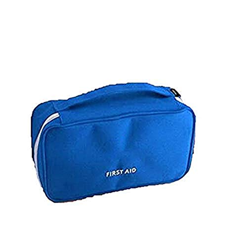 King&Pig Portable Empty First Aid Bag Kit Pouch Home Office Medical Emergency Travel Rescue Case Bag Medical Package (Blue, L)