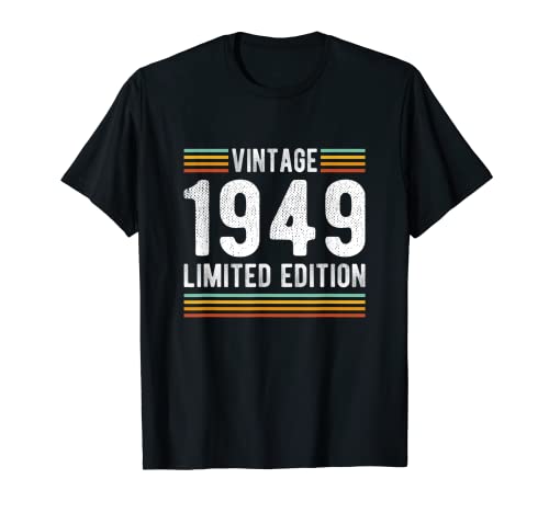Vintage 1949 Edición Limitada 73 Años Cumpleaños 73 Camiseta