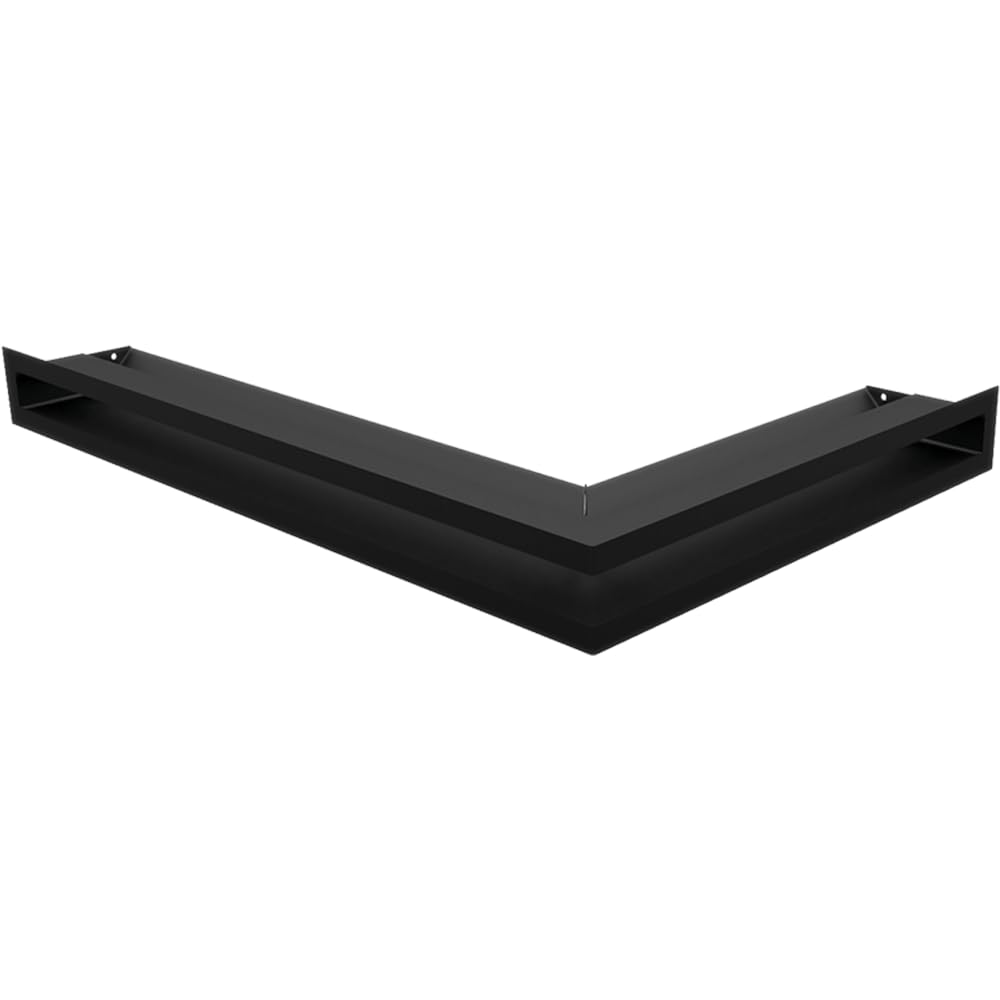 Rejilla de chimenea para esquina, color negro, 60 x 40 x 6 KRATKI